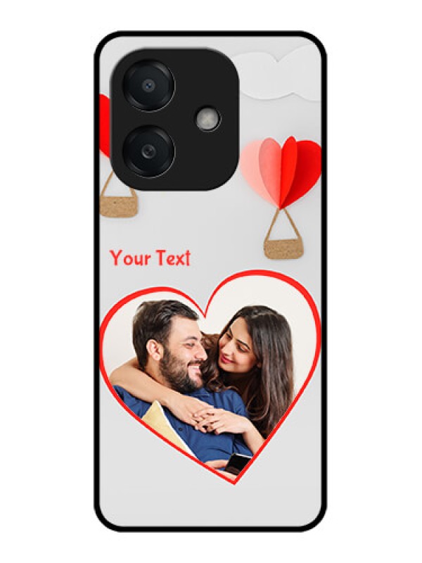 Custom Oppo A3X 4G Custom Metal Phone Case - Parachute Love Design