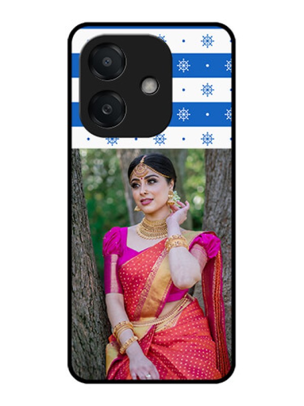 Custom Oppo A3X 4G Custom Metal Phone Case - Snow Pattern Design