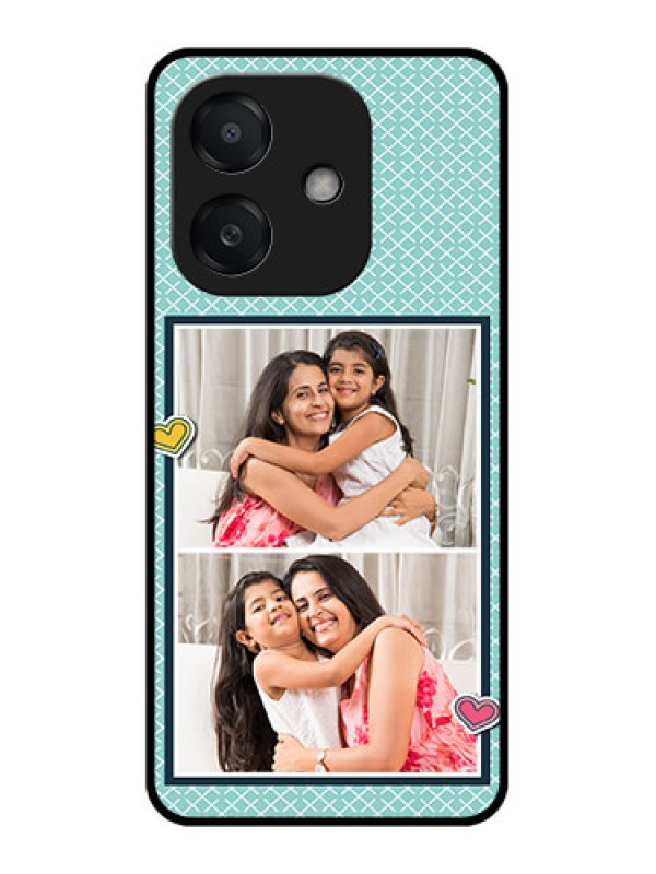 Custom Oppo A3X 4G Custom Metal Phone Case - 2 Image Holder With Pattern Design