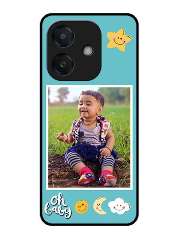 Custom Oppo A3X 4G Custom Metal Phone Case - Smiley Kids Stars Design