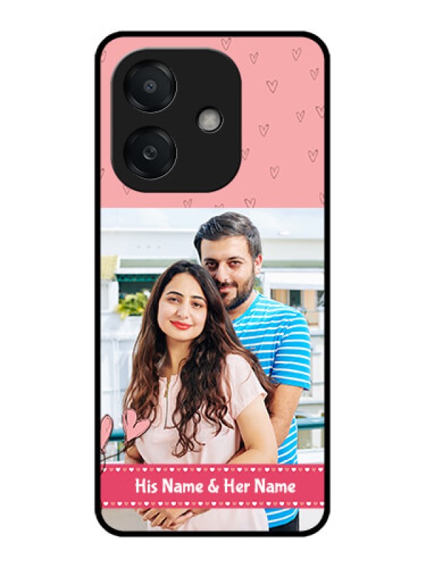 Custom Oppo A3X 4G Custom Metal Phone Case - Love Design Peach Color