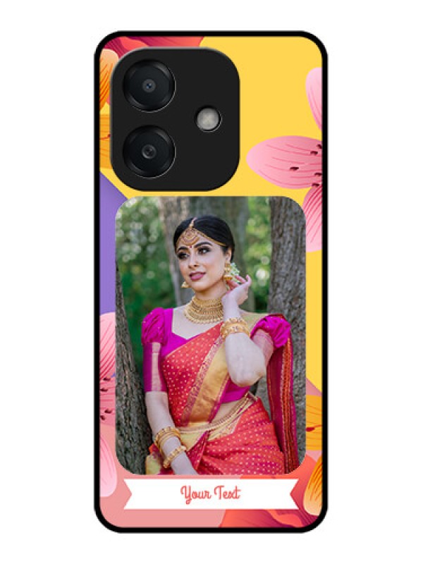 Custom Oppo A3X 4G Custom Metal Phone Case - 3 Image With Vintage Floral Design