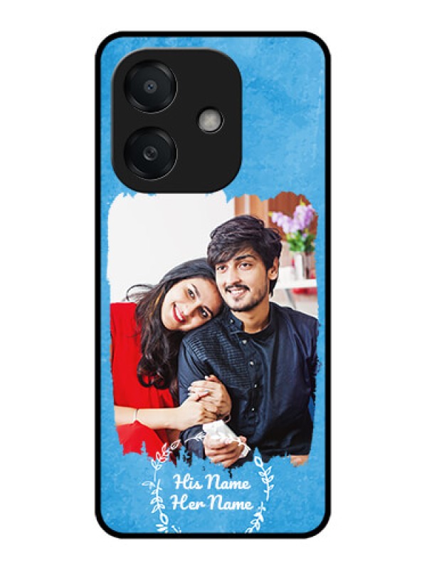 Custom Oppo A3X 4G Custom Metal Phone Case - Blue Color Vintage Design