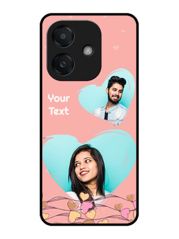 Custom Oppo A3X 4G Custom Metal Phone Case - Love Doodle Design