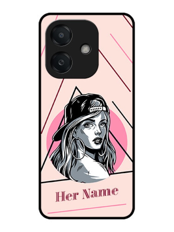 Custom Oppo A3X 4G Custom Metal Phone Case - Rockstar Girl Design