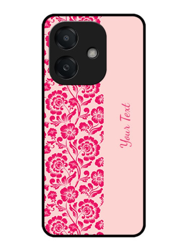 Custom Oppo A3X 4G Custom Metal Phone Case - Attractive Floral Pattern Design