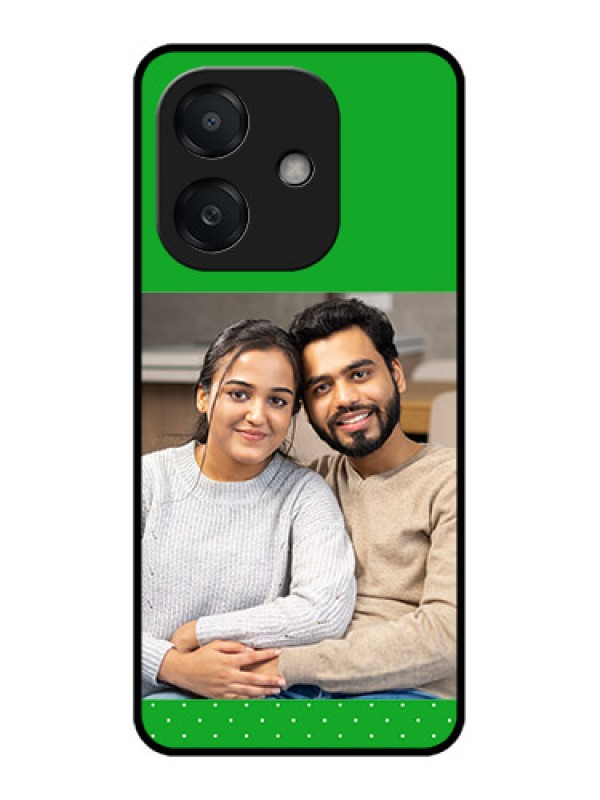 Custom Oppo A3X 5G Custom Metal Phone CaseGreen Pattern Design