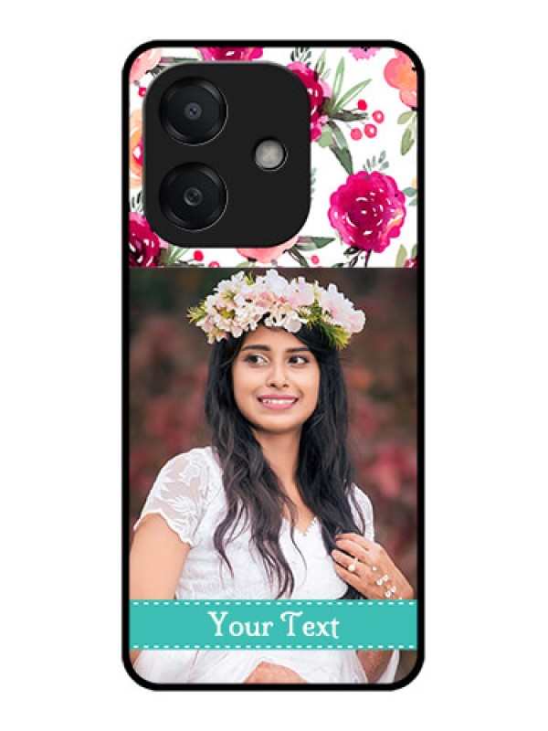 Custom Oppo A3X 5G Custom Metal Phone CaseWater Colors Floral Design