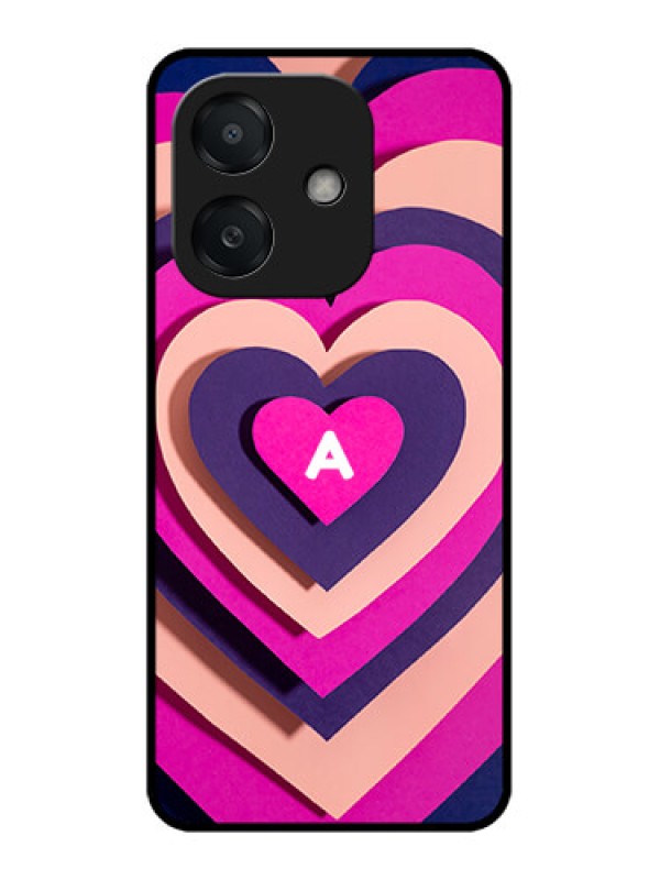 Custom Oppo A3X 5G Custom Metal Phone CaseCute Heart Pattern Design