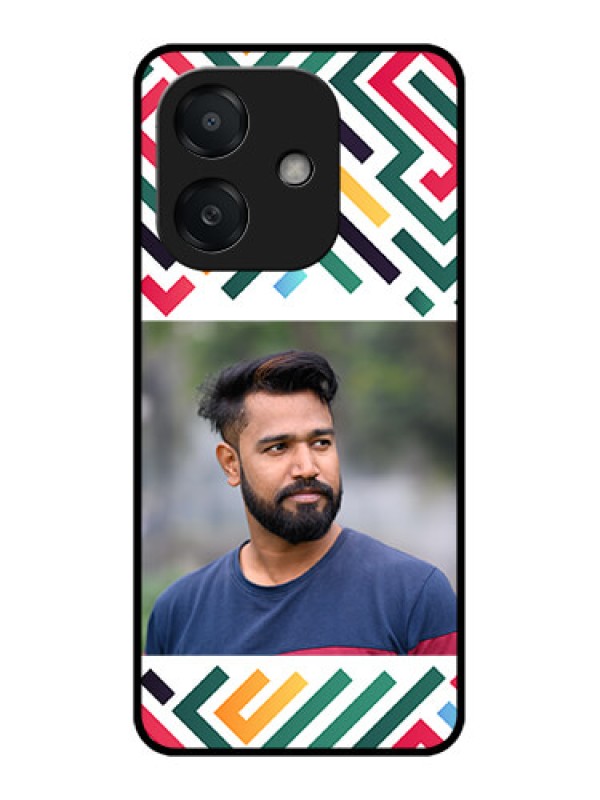 Custom Oppo A3X 5G Custom Metal Phone CaseColorful Maze Pattern Design