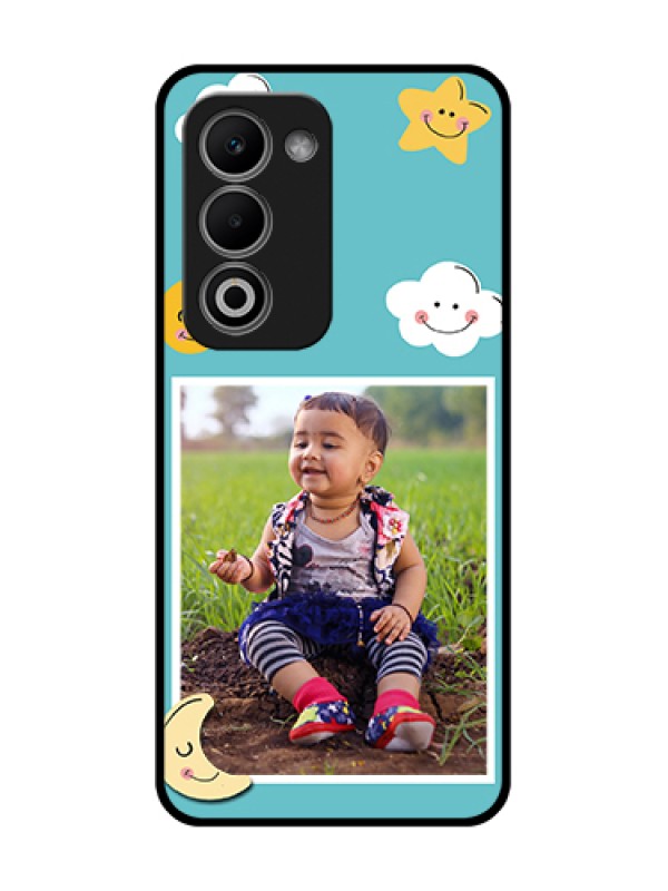 Custom Oppo A5 5G Custom Metal Phone Case - Smiley Kids Stars Design