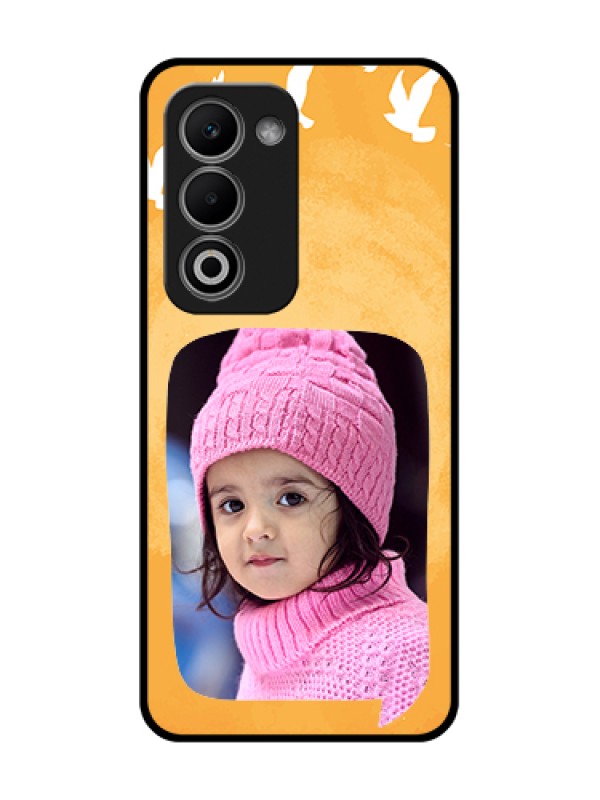 Custom Oppo A5 5G Custom Metal Phone Case - Water Color Design With Bird Icons