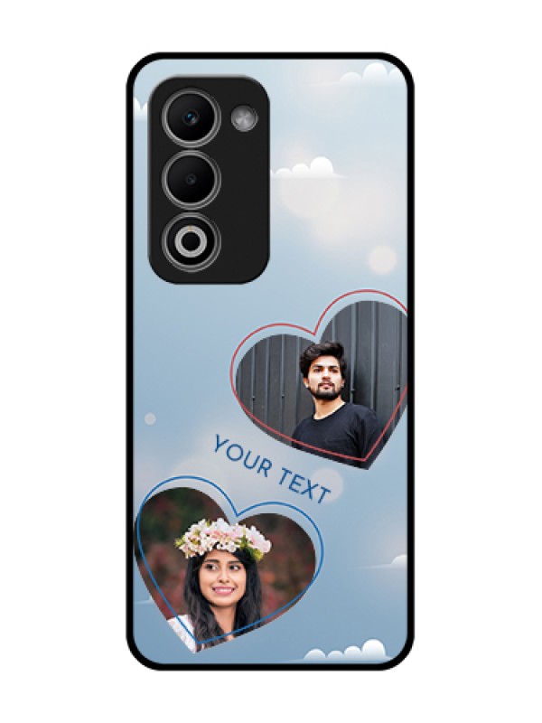 Custom Oppo A5 5G Custom Metal Phone Case - Blue Color Couple Design