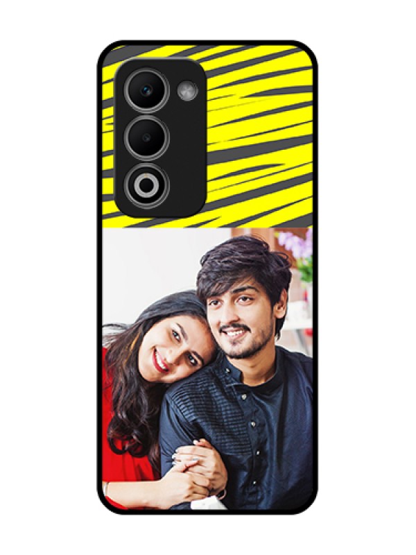 Custom Oppo A5 5G Custom Metal Phone Case - Yellow Abstract Design