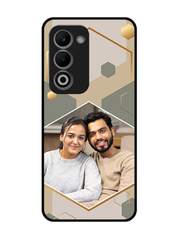 Custom Oppo A5 5G Custom Metal Phone Case - Stylish Hexagon Pattern Design