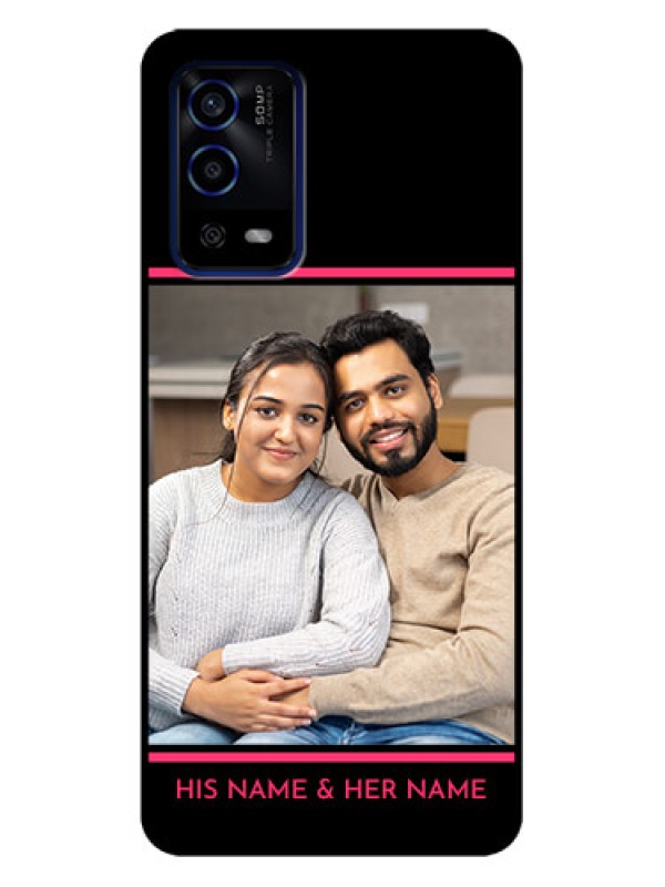 Custom Oppo A55 Custom Metal Phone Case - With Add Text Design