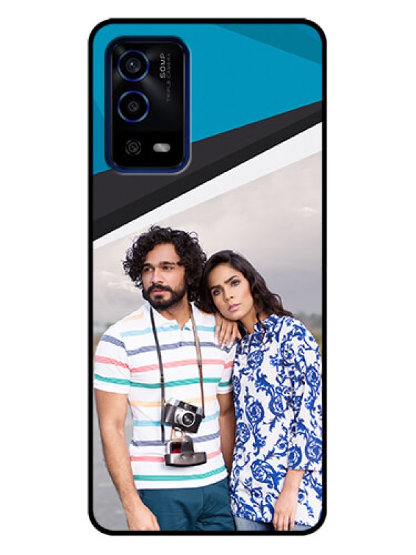 Custom Oppo A55 Custom Metal Phone Case - Simple Pattern Photo Upload Design