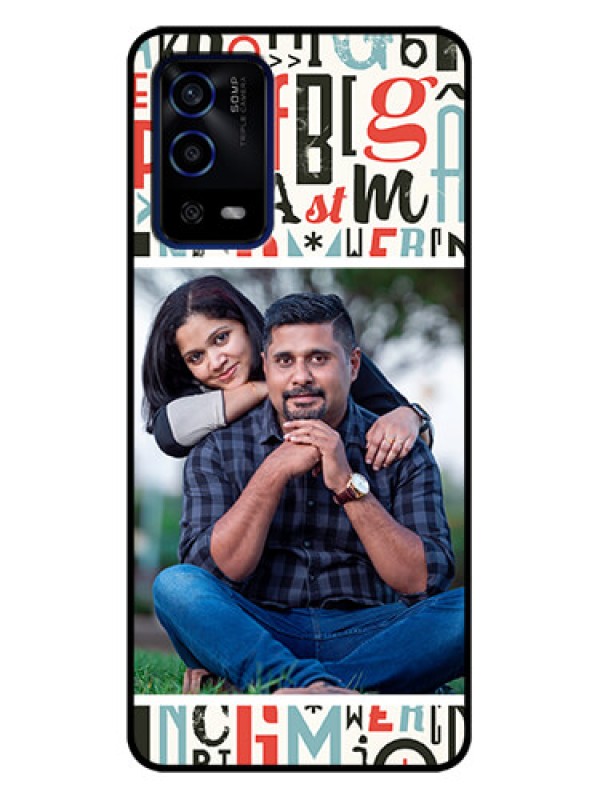 Custom Oppo A55 Custom Metal Phone Case - Alphabet Design