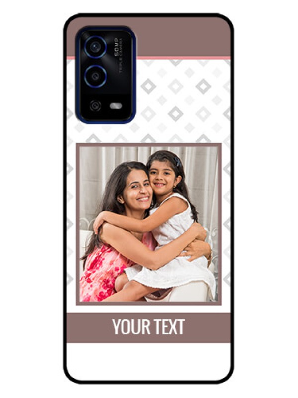 Custom Oppo A55 Custom Metal Phone Case - Simple Diamond Design