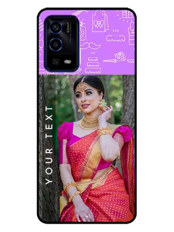 Custom Oppo A55 Custom Metal Phone Case - Birthday Icons Design