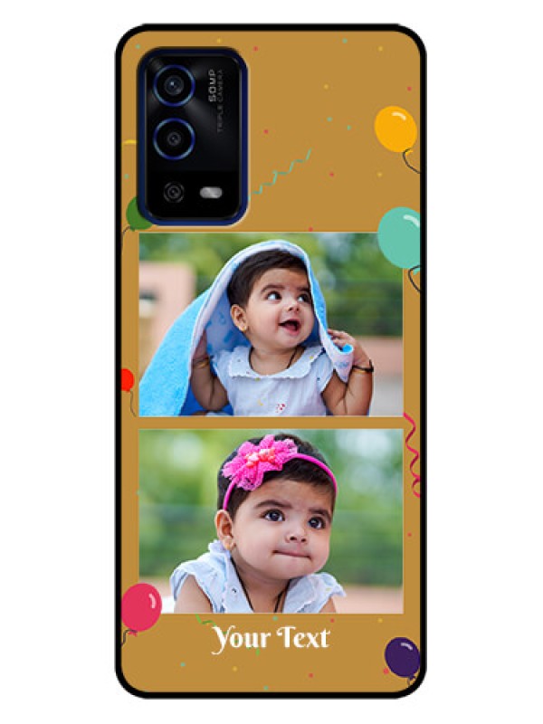 Custom Oppo A55 Custom Metal Phone Case - Image Holder With Birthday Celebrations Design