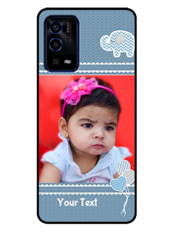 Custom Oppo A55 Custom Metal Phone Case - With Kids Pattern Design