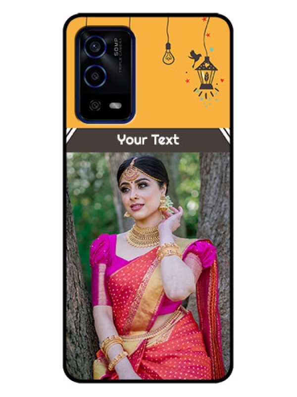 Custom Oppo A55 Custom Metal Phone Case - With Family Picture And Icons