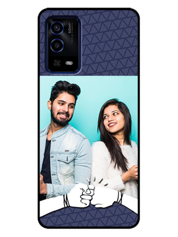 Custom Oppo A55 Custom Metal Phone Case - With Best Friends Design