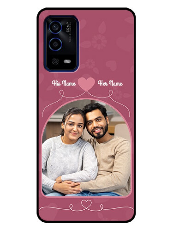 Custom Oppo A55 Custom Metal Phone Case - Love Floral Design