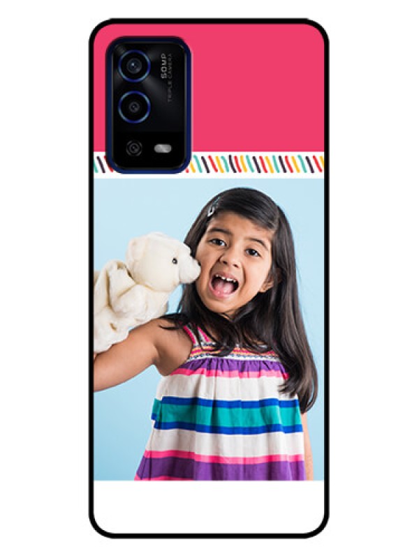 Custom Oppo A55 Custom Metal Phone Case - Line Art Design