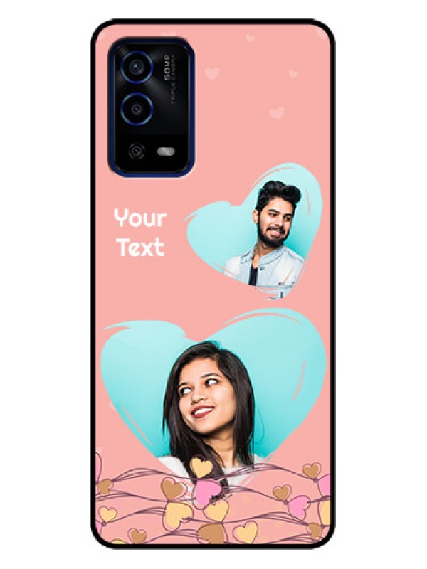 Custom Oppo A55 Custom Metal Phone Case - Love Doodle Design