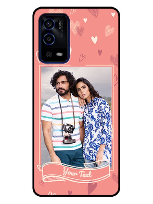 Custom Oppo A55 Custom Metal Phone Case - Love Doodle Art Design