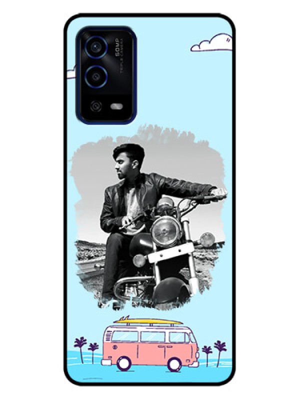 Custom Oppo A55 Custom Metal Phone Case - Travel and Adventure Design
