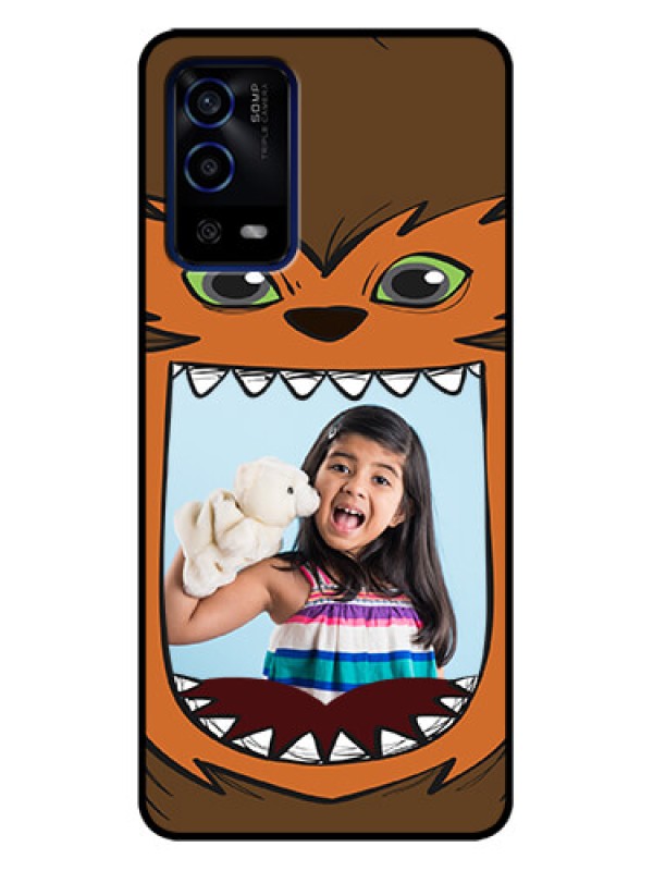 Custom Oppo A55 Custom Metal Phone Case - Owl Monster Back Case Design