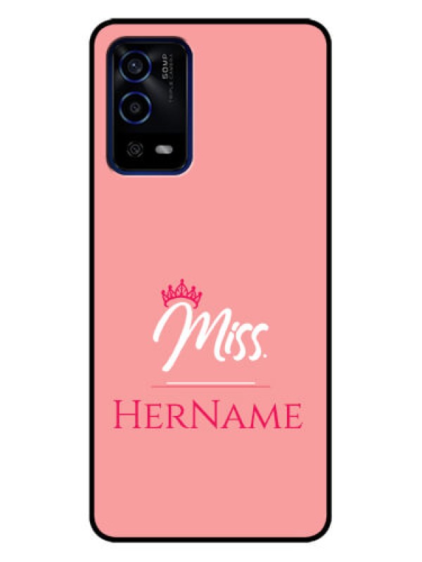 Custom Oppo A55 Custom Metal Phone Case - Mrs With Name Design