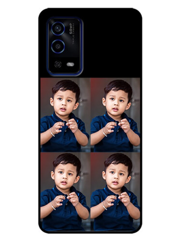 Custom Oppo A55 Custom Metal Phone Case - 4 Image Holder Design