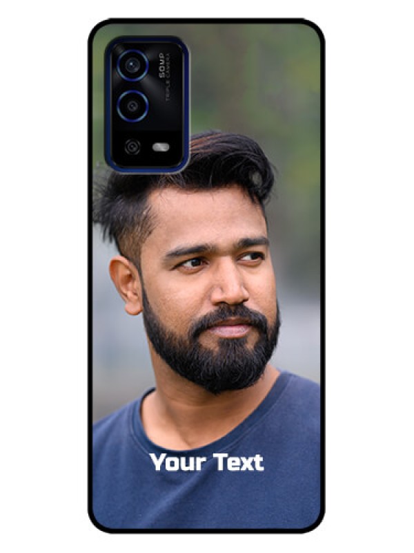 Custom Oppo A55 Custom Metal Phone Case - Photo With Text Design