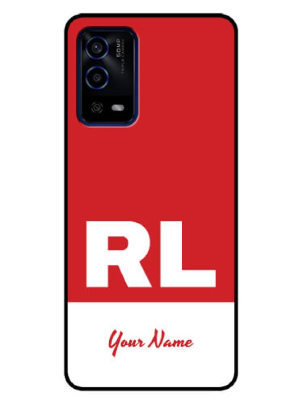 Custom Oppo A55 Custom Metal Phone Case - Dual Tone Custom Text Design