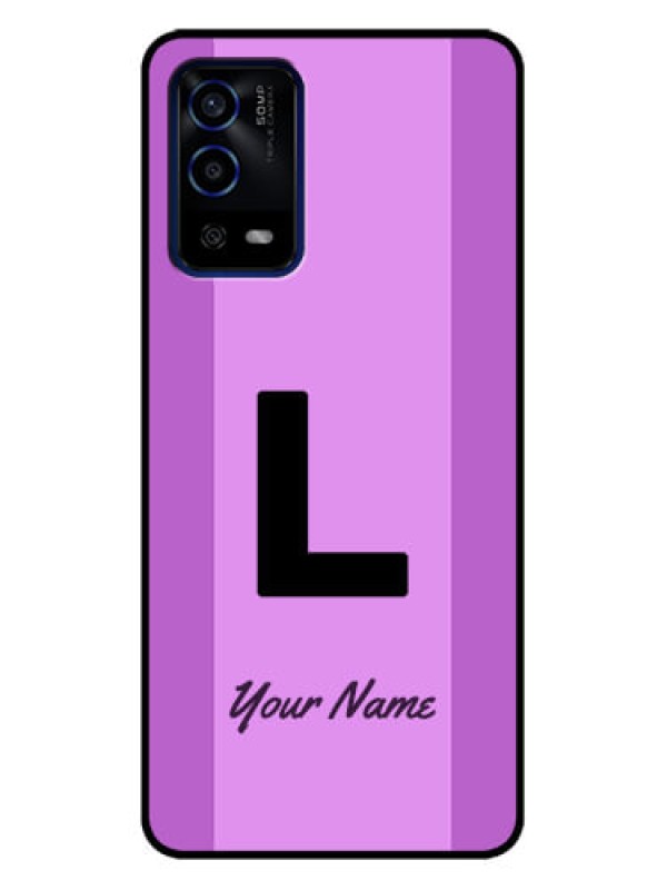 Custom Oppo A55 Custom Metal Phone Case - Tricolor Custom Text Design