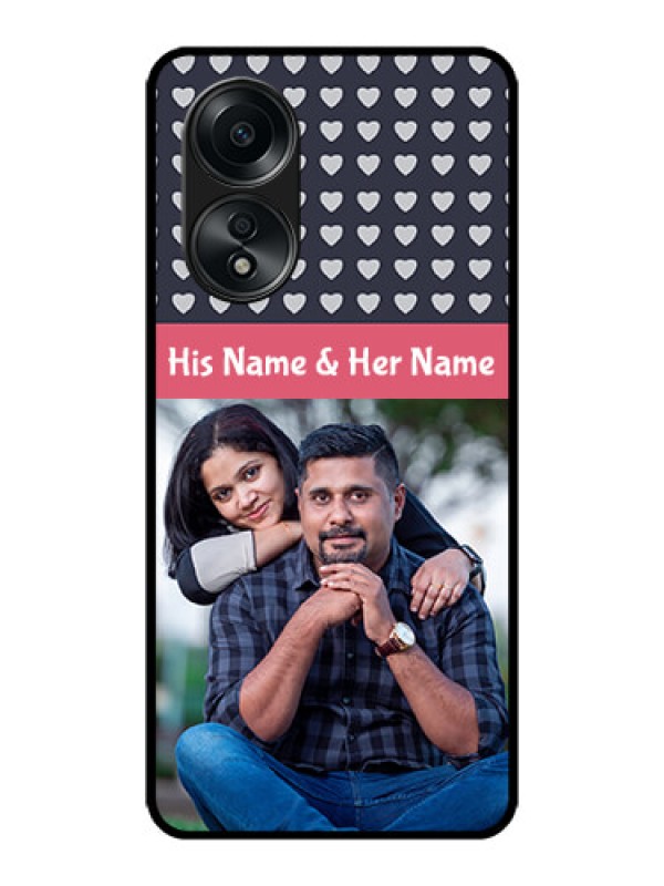 Custom Oppo A58 Custom Metal Phone CaseLove Symbols Design