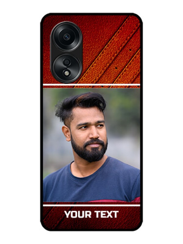 Custom Oppo A58 Custom Metal Phone CaseLeather Phone Case Design