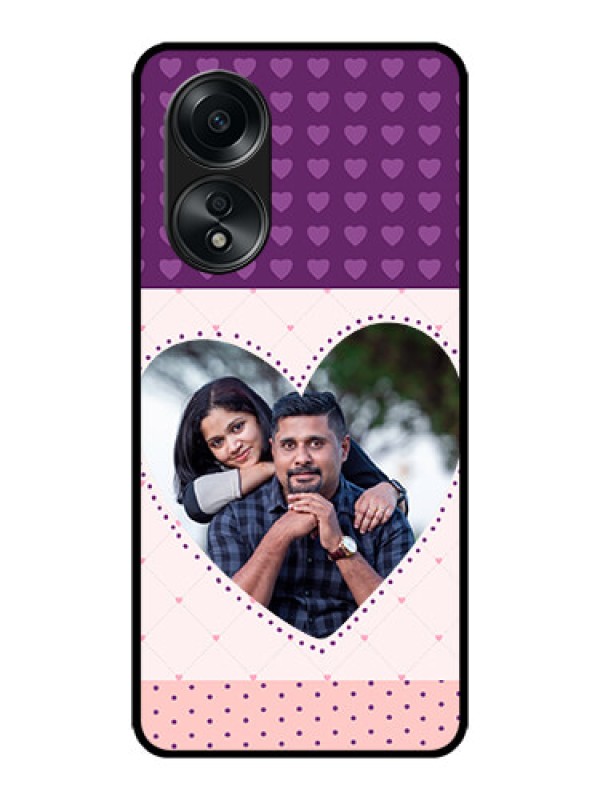 Custom Oppo A58 Custom Metal Phone CaseViolet Love Dots Design