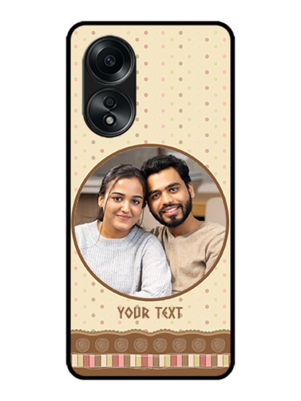 Custom Oppo A58 Custom Metal Phone CaseBrown Dotted Mobile Case Design