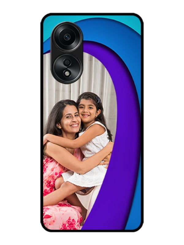 Custom Oppo A58 Custom Metal Phone CaseSimple Pattern Design