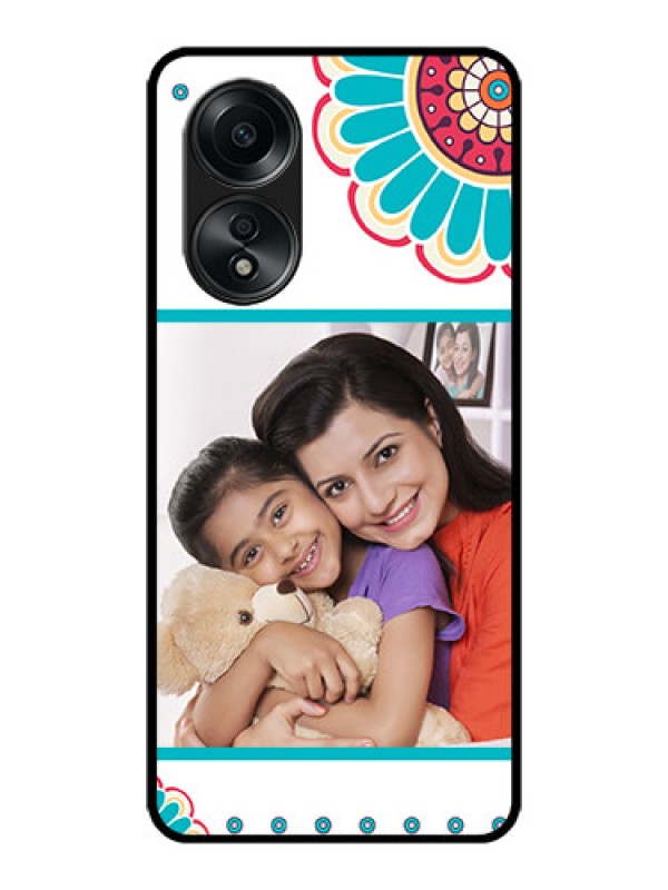 Custom Oppo A58 Custom Metal Phone CaseFlower Design