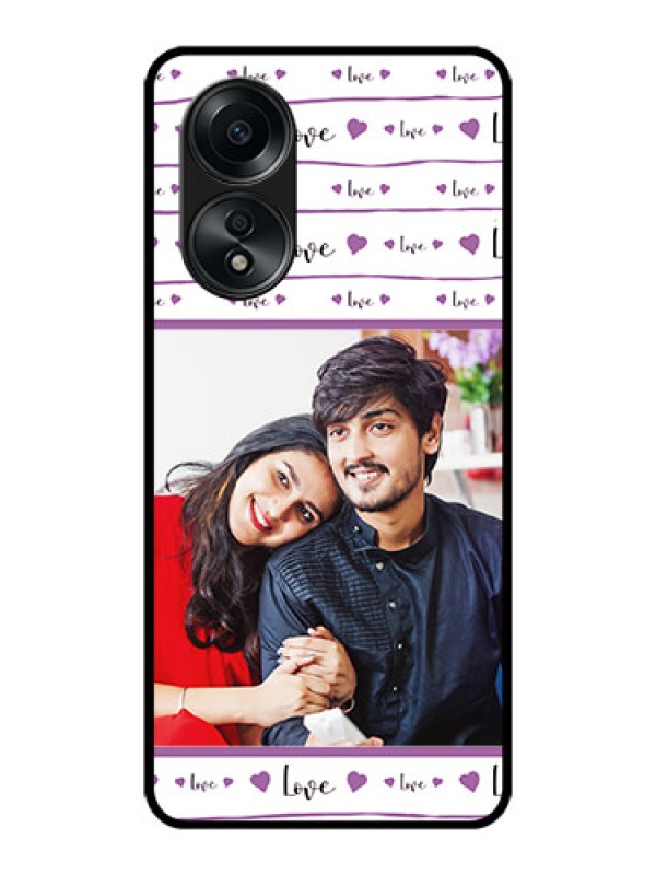 Custom Oppo A58 Custom Metal Phone CaseCouples Heart Design