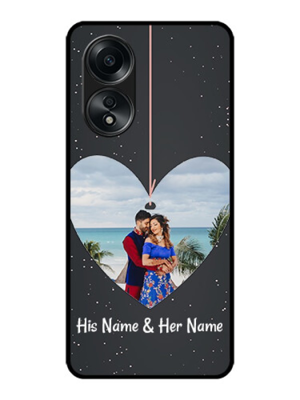 Custom Oppo A58 Custom Metal Phone CaseHanging Heart Design