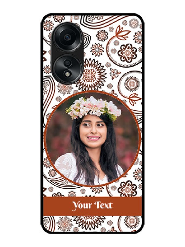 Custom Oppo A58 Custom Metal Phone CaseAbstract Flower Design