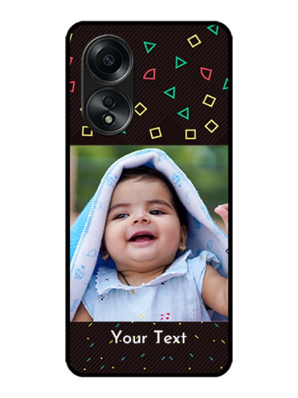 Custom Oppo A58 Custom Metal Phone CaseWith Confetti Birthday Design