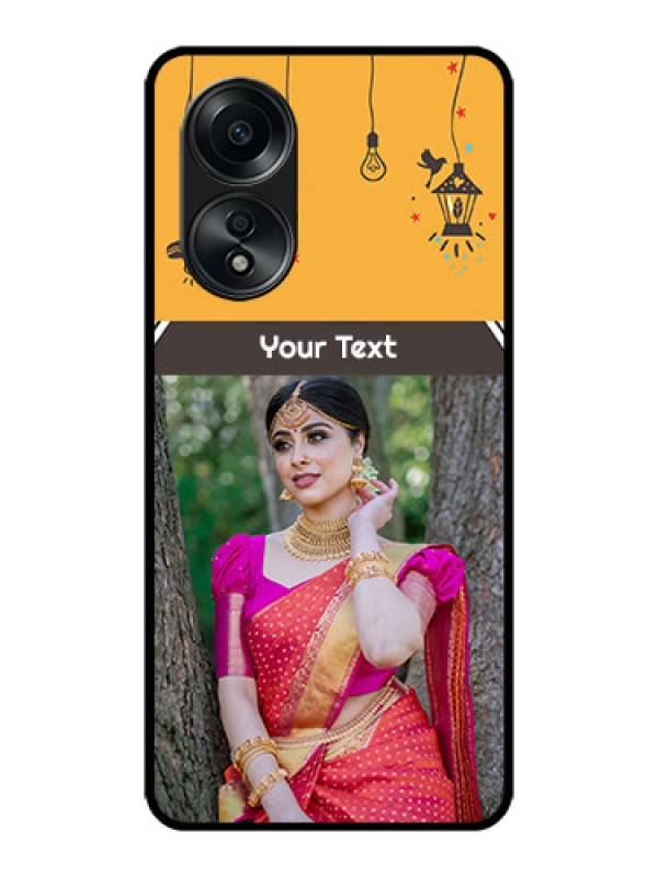 Custom Oppo A58 Custom Metal Phone CaseWith Family Picture And Icons